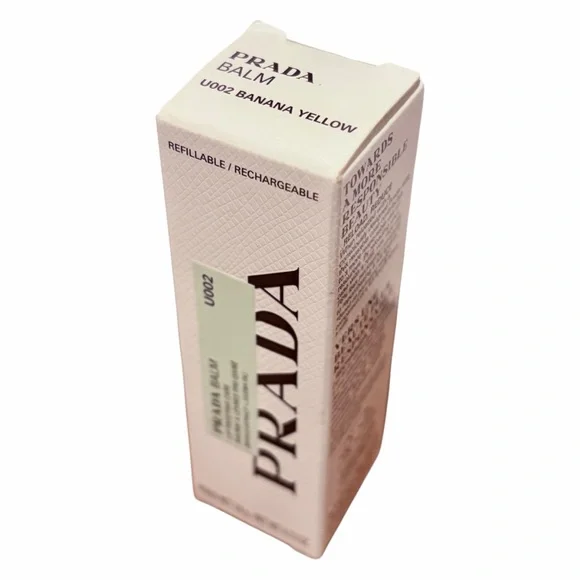 PRADA new Banana Yellow U002 Hydrating Lip Balm with Jojoba Oil Glow Lipstick - Picture 13 of 13